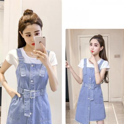 ĐẦM JEAN YẾM LỆCH TÀ THẮT EO (KHÔNG KÈM ÁO) - NY802